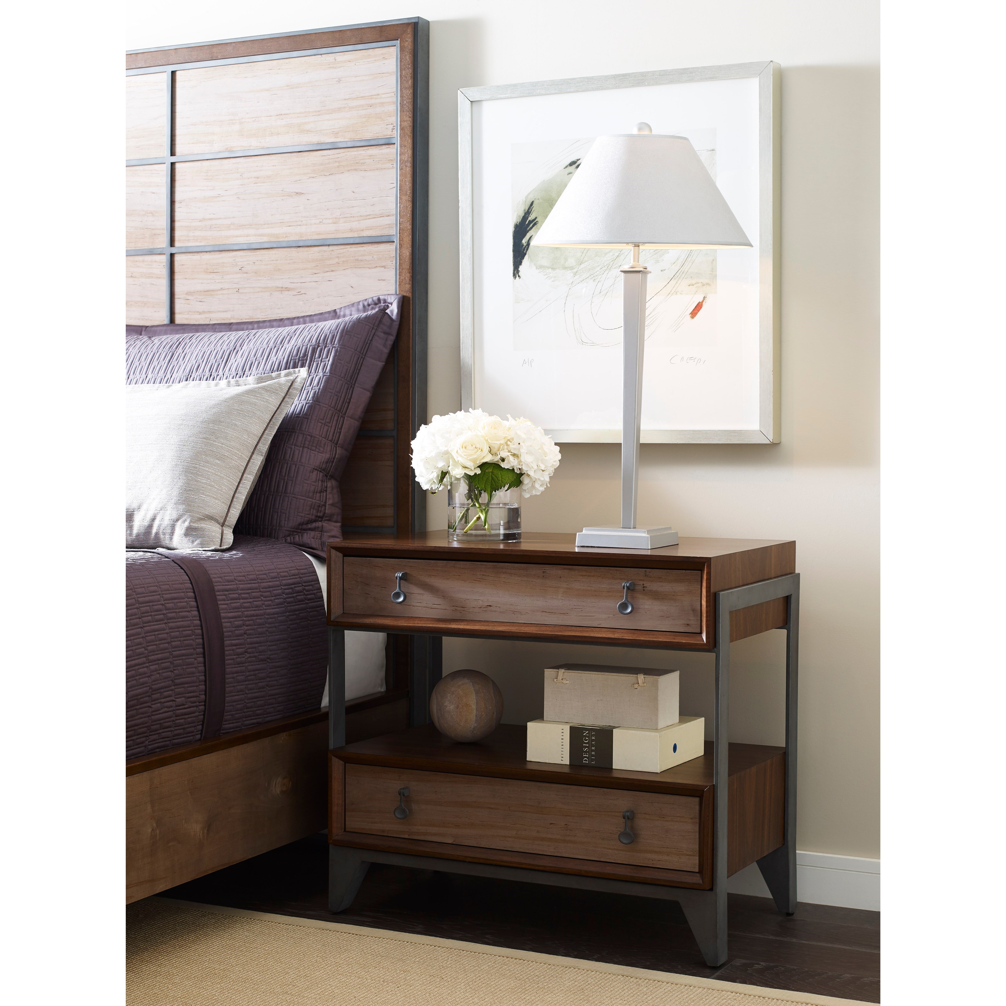 American Drew Modern Synergy Contemporary Suspend Night Stand with